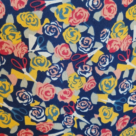 Cutie London dress with scissor/floral print UK size 14 - Picture 2 of 7